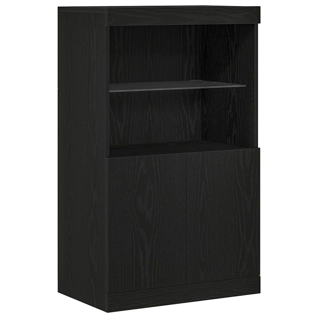 Madia LED Nero 60 x 37 x 100 cm Legno multistrato | homemem39