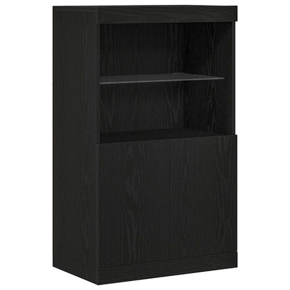 Madia LED Nero 60 x 37 x 100 cm Legno multistrato | homemem39