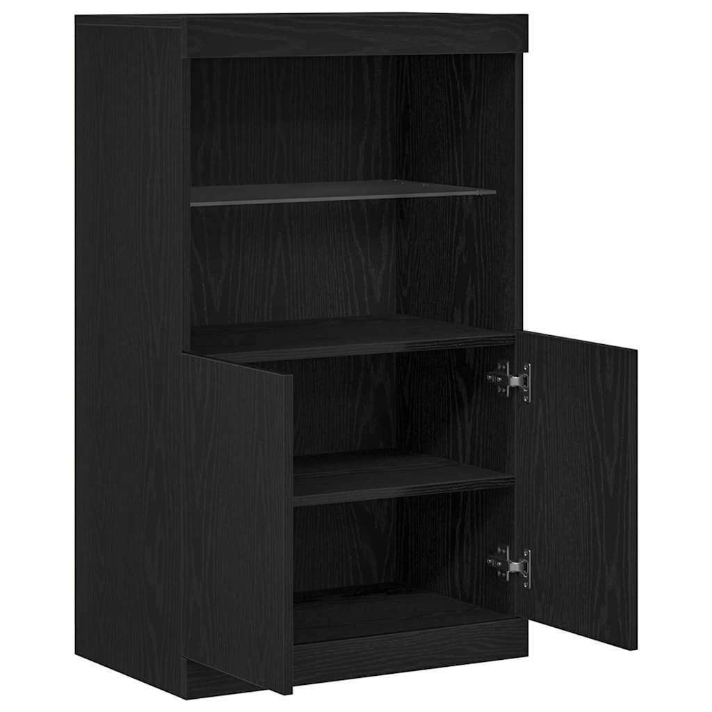 Madia LED Nero 60 x 37 x 100 cm Legno multistrato | homemem39