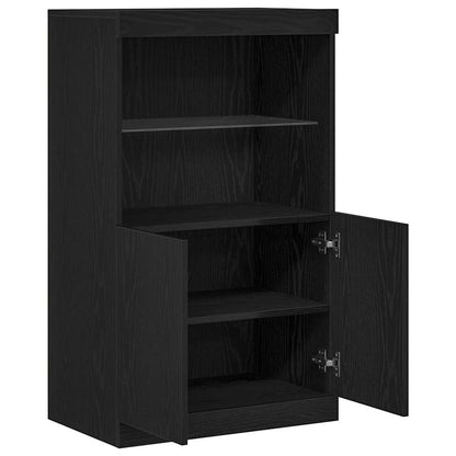 Madia LED Nero 60 x 37 x 100 cm Legno multistrato | homemem39