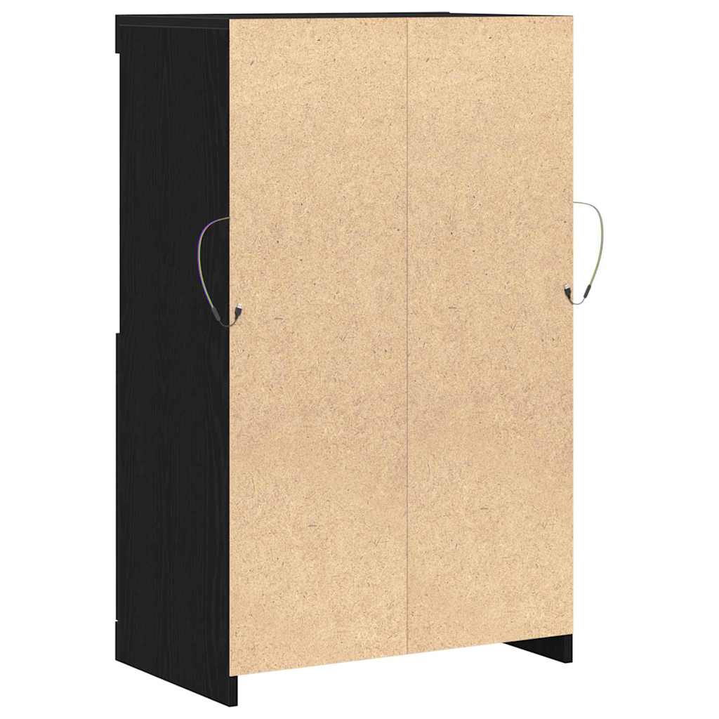 Madia LED Nero 60 x 37 x 100 cm Legno multistrato | homemem39