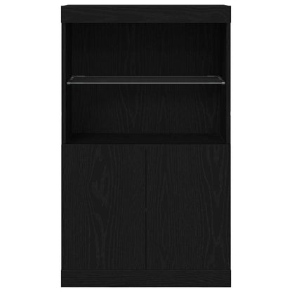 Madia LED Nero 60 x 37 x 100 cm Legno multistrato