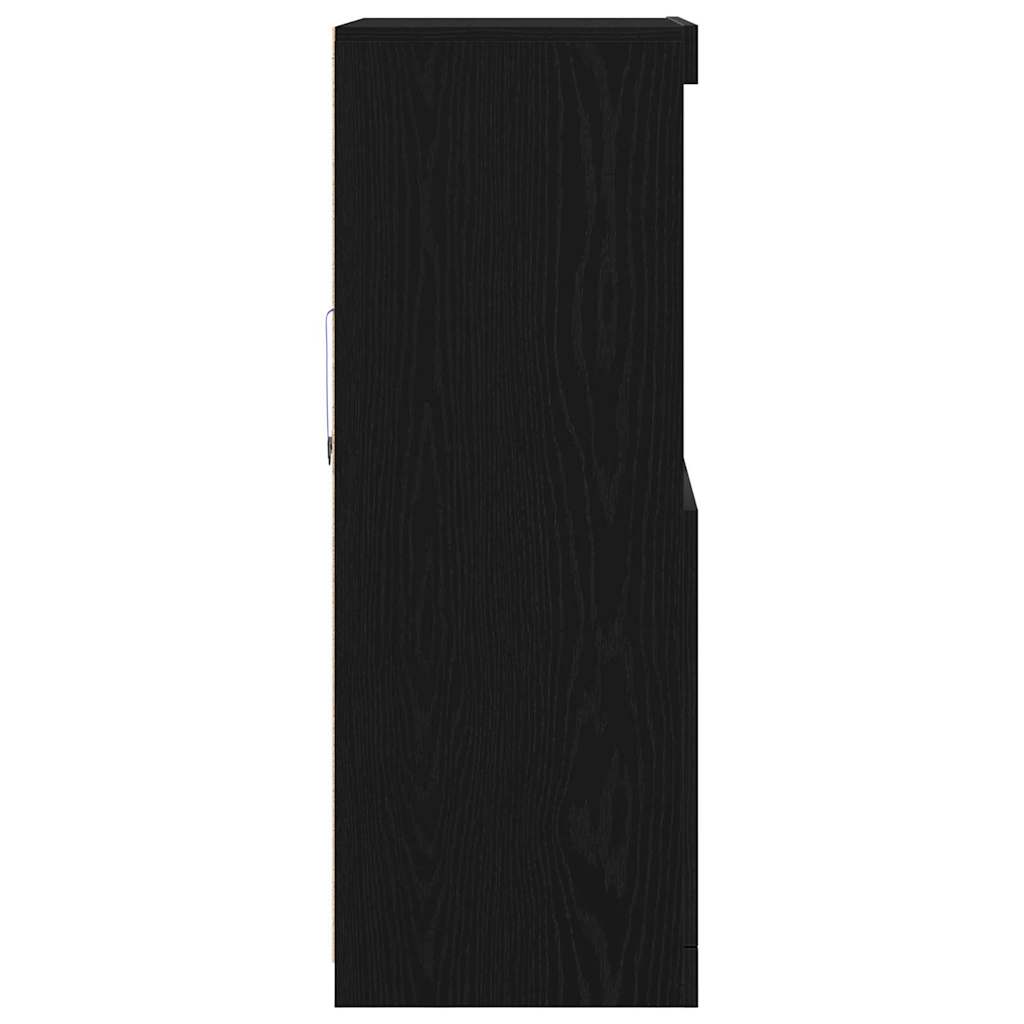 Madia LED Nero 60 x 37 x 100 cm Legno multistrato | homemem39