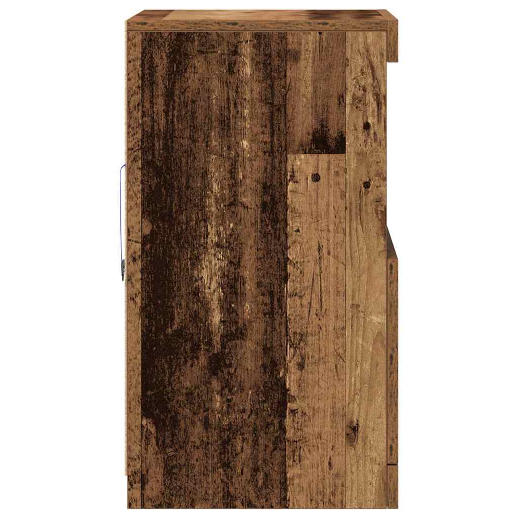 Madia LED Legno vecchio 41 x 37 x 67 cm Legno multistrato