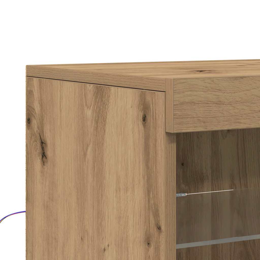 Madia LED Rovere artigianale 41 x 37 x 67 cm Legno multistrato | homemem39