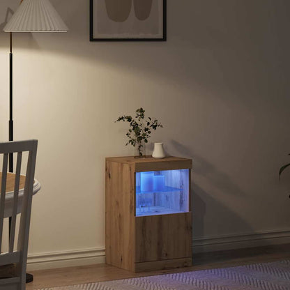Madia LED Rovere artigianale 41 x 37 x 67 cm Legno multistrato | homemem39