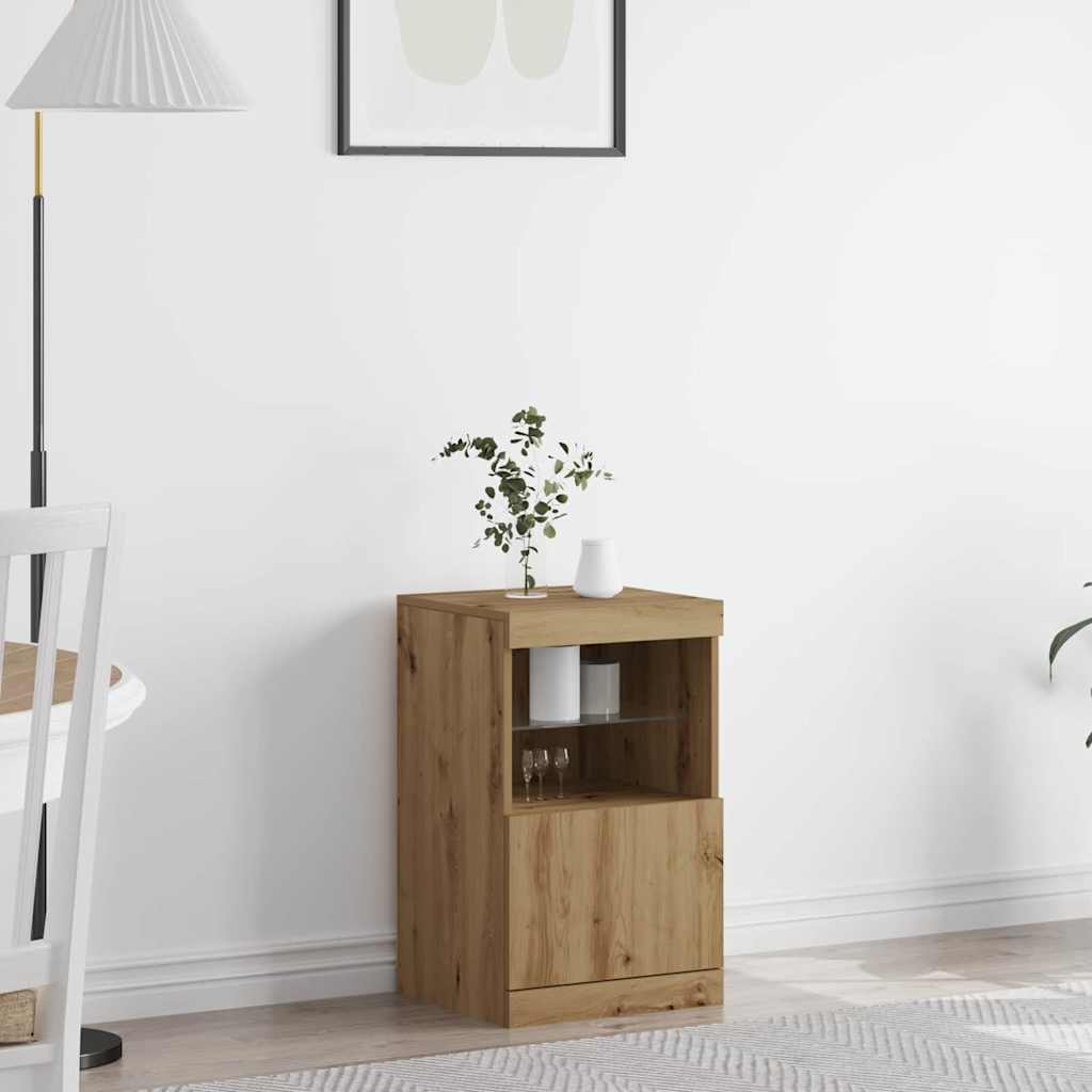Madia LED Rovere artigianale 41 x 37 x 67 cm Legno multistrato | homemem39