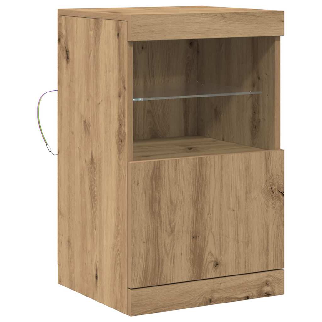 Madia LED Rovere artigianale 41 x 37 x 67 cm Legno multistrato | homemem39