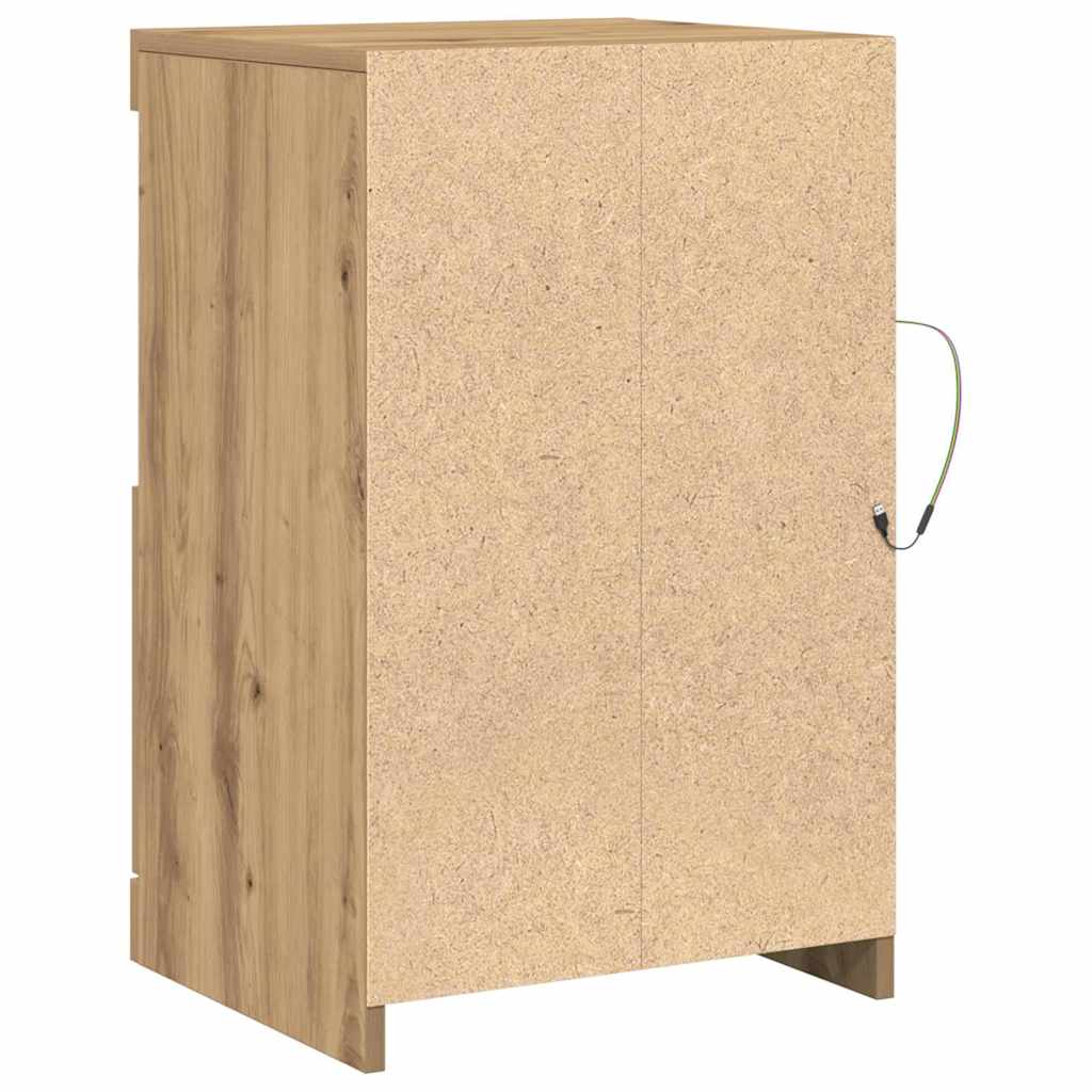 Madia LED Rovere artigianale 41 x 37 x 67 cm Legno multistrato | homemem39
