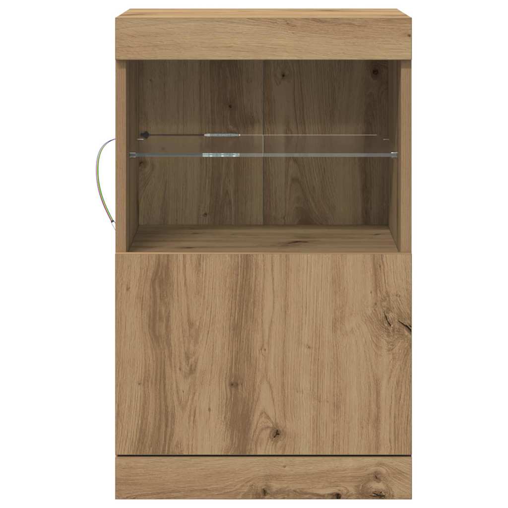 Madia LED Rovere artigianale 41 x 37 x 67 cm Legno multistrato | homemem39