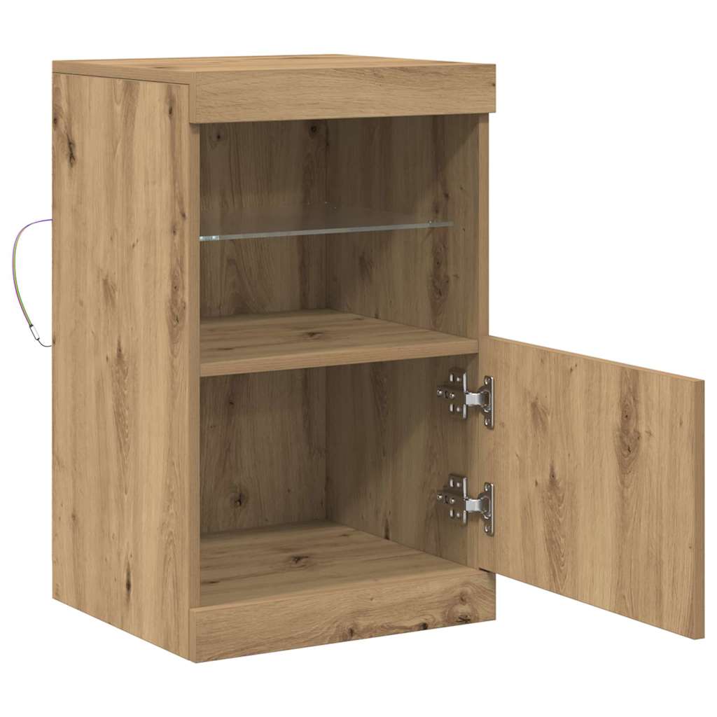 Madia LED Rovere artigianale 41 x 37 x 67 cm Legno multistrato | homemem39