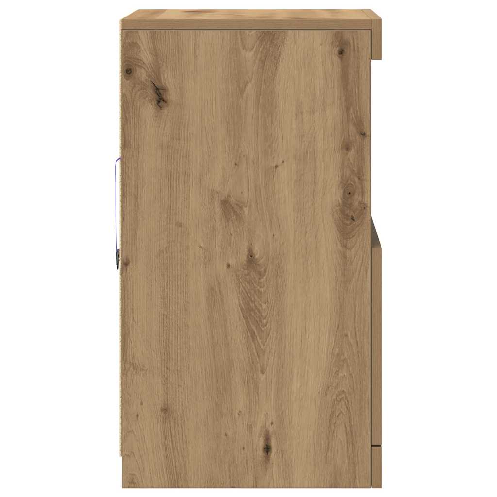Madia LED Rovere artigianale 41 x 37 x 67 cm Legno multistrato | homemem39