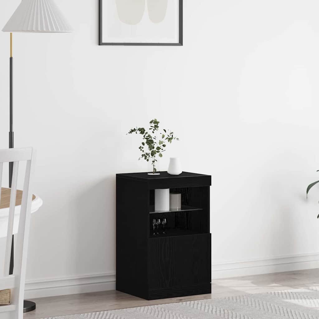 Madia LED Rovere Nero 41 x 37 x 67 cm Legno multistrato