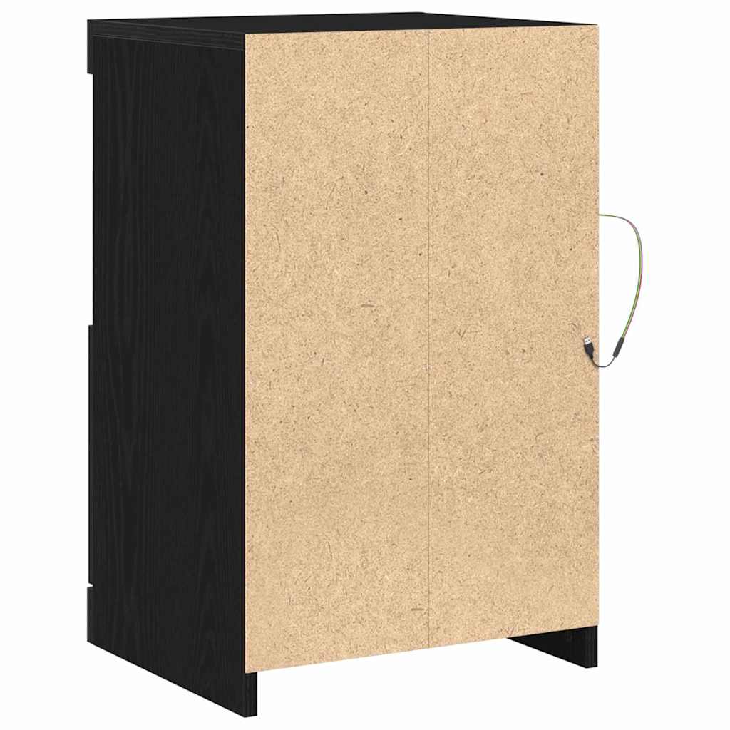 Madia LED Rovere Nero 41 x 37 x 67 cm Legno multistrato | homemem39