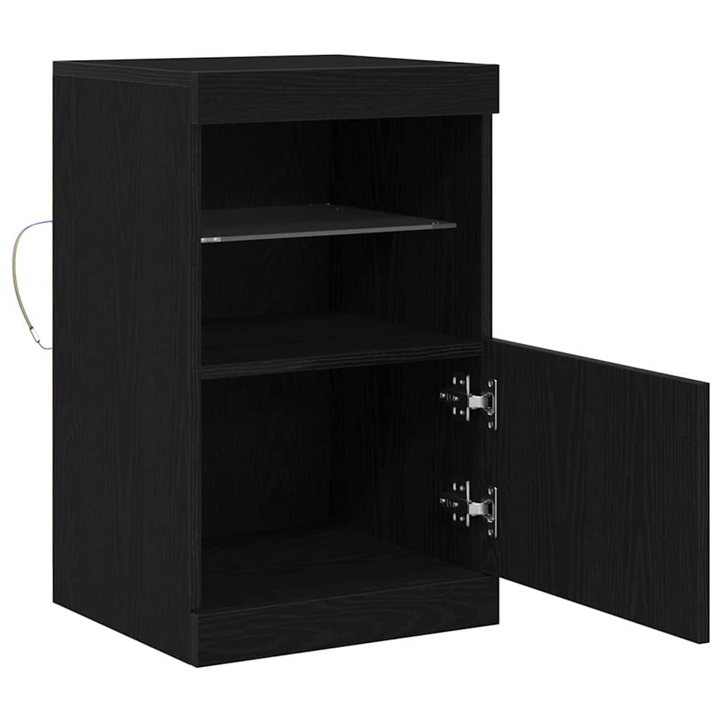 Madia LED Rovere Nero 41 x 37 x 67 cm Legno multistrato | homemem39