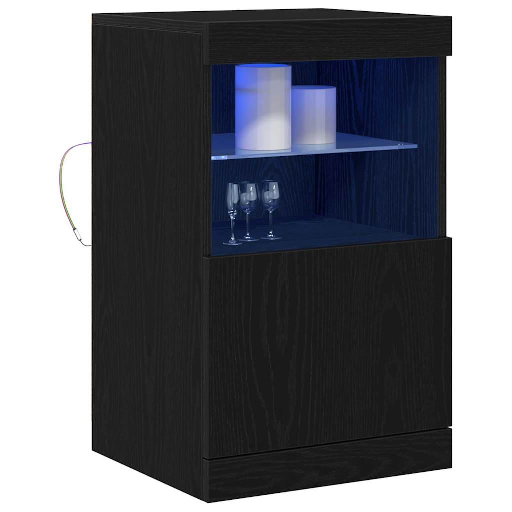 Madia LED Rovere Nero 41 x 37 x 67 cm Legno multistrato | homemem39