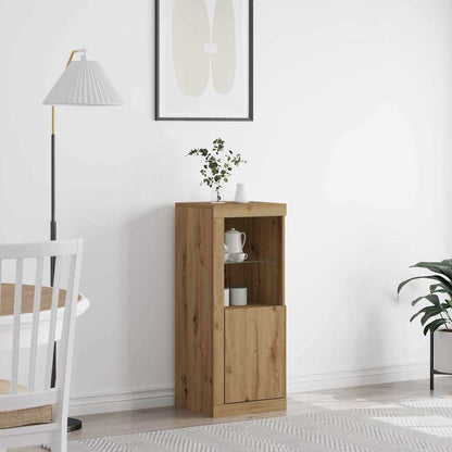 Madia LED Rovere artigianale 41 x 37 x 100 cm Legno multistrato | homemem39