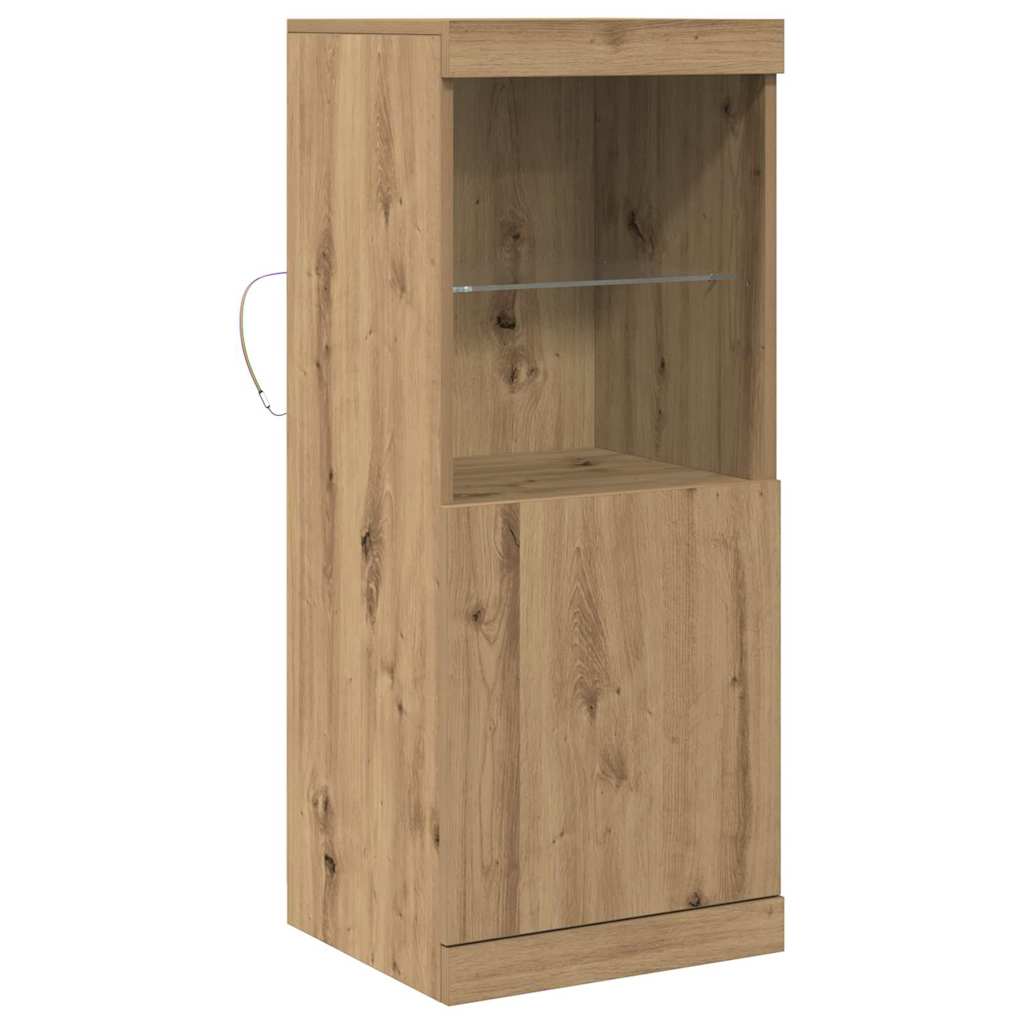 Madia LED Rovere artigianale 41 x 37 x 100 cm Legno multistrato | homemem39