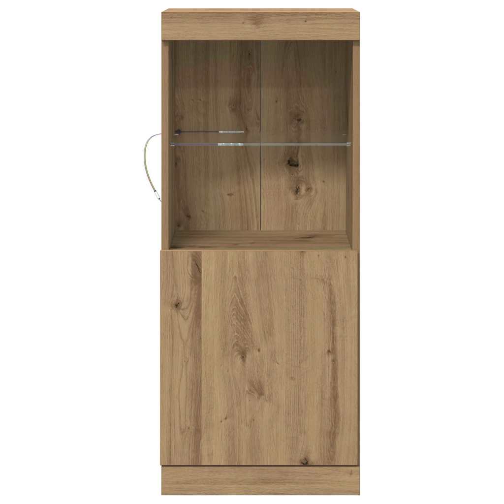 Madia LED Rovere artigianale 41 x 37 x 100 cm Legno multistrato | homemem39