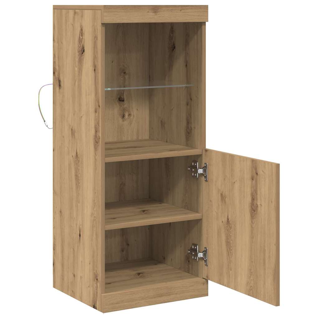 Madia LED Rovere artigianale 41 x 37 x 100 cm Legno multistrato | homemem39