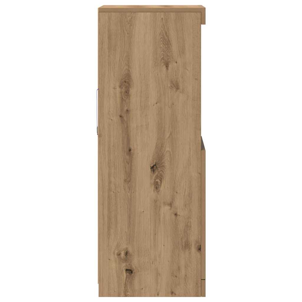 Madia LED Rovere artigianale 41 x 37 x 100 cm Legno multistrato | homemem39