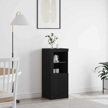 Madia LED Rovere Nero 41 x 37 x 100 cm Legno multistrato | homemem39