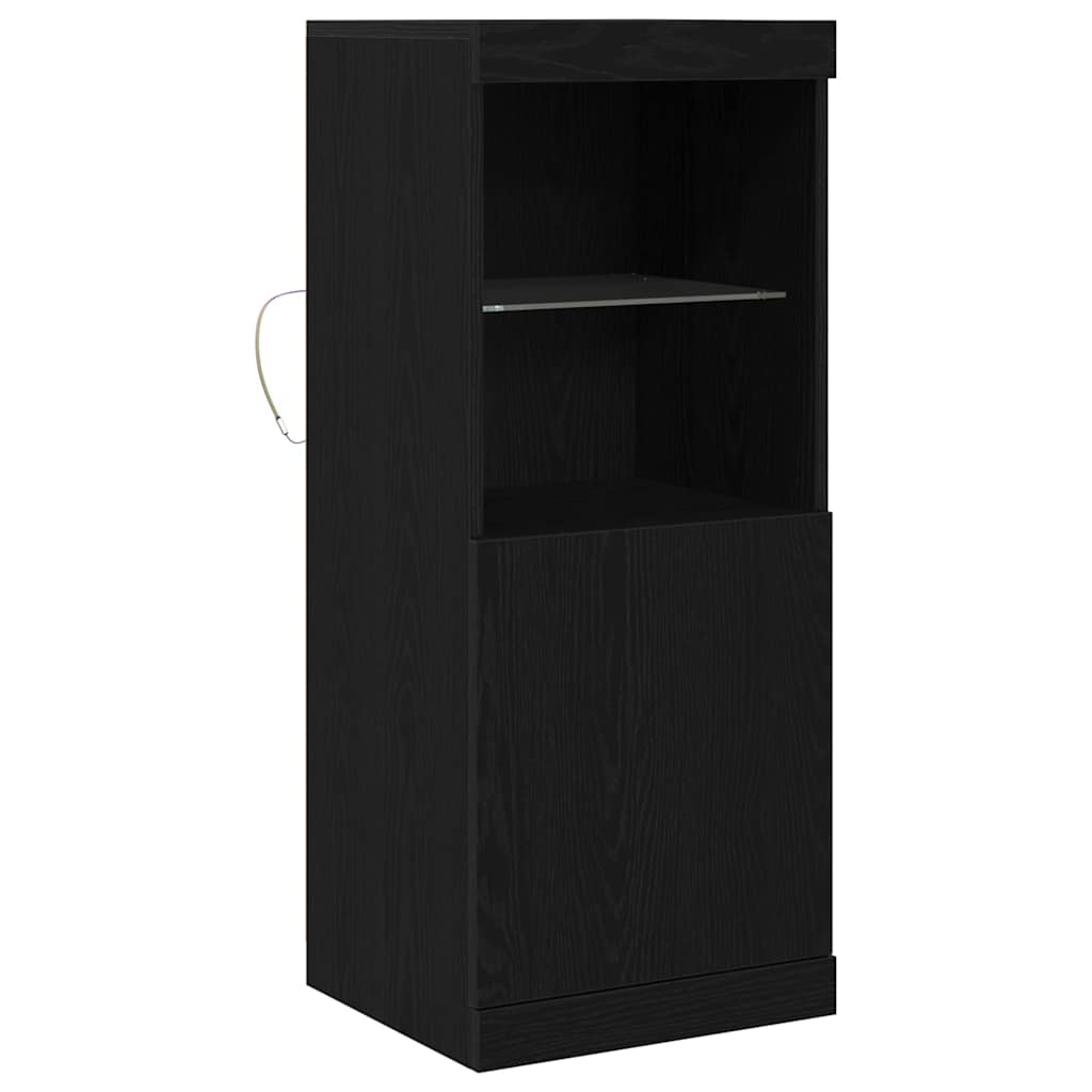 Madia LED Rovere Nero 41 x 37 x 100 cm Legno multistrato | homemem39