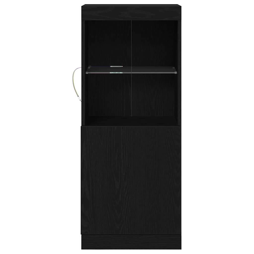 Madia LED Rovere Nero 41 x 37 x 100 cm Legno multistrato | homemem39