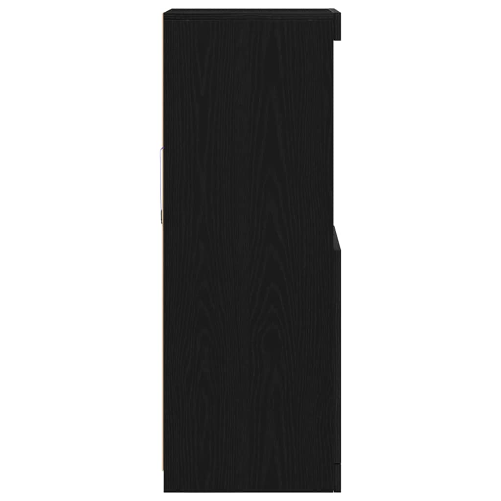 Madia LED Rovere Nero 41 x 37 x 100 cm Legno multistrato | homemem39