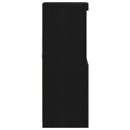 Madia LED Rovere Nero 41 x 37 x 100 cm Legno multistrato | homemem39