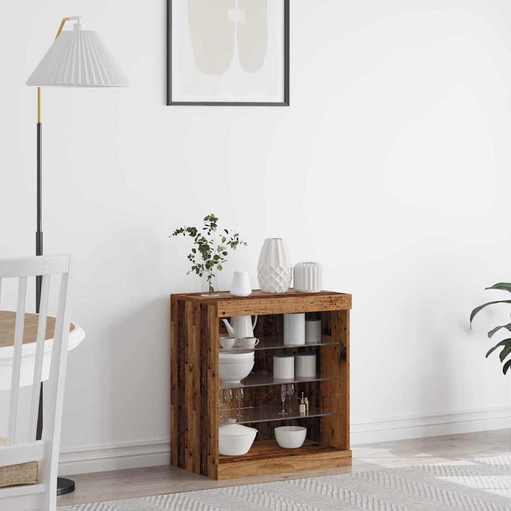 Madia LED Legno vecchio 60,5 x 37 x 67 cm Legno multistrato