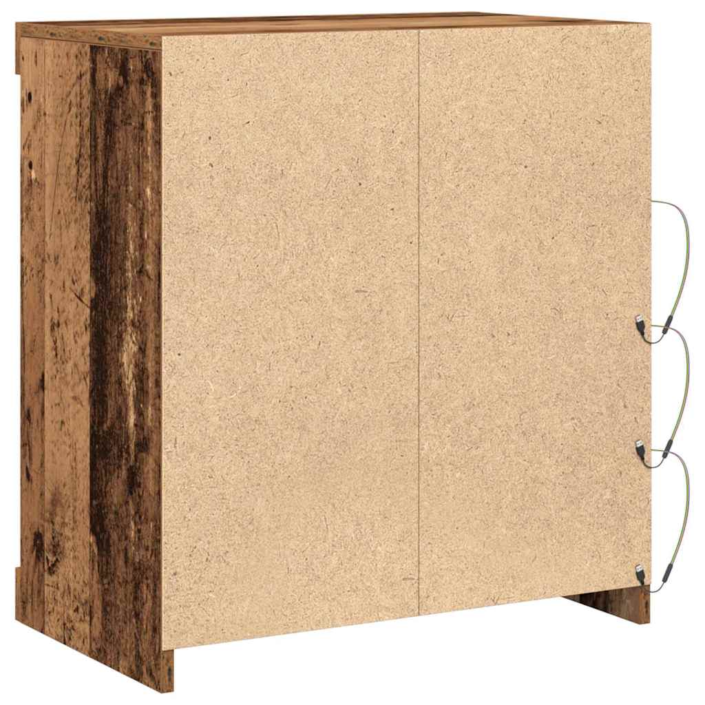 Madia LED Legno vecchio 60,5 x 37 x 67 cm Legno multistrato | homemem39