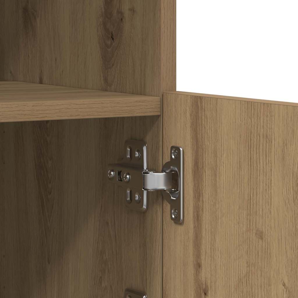Madia LED con strisce LED Rovere artigianale 60,5 x 37 x 67 cm | homemem39