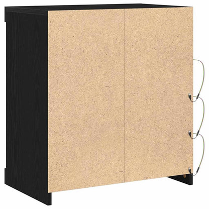 Madia LED Rovere Nero 60,5 x 37 x 67 cm Legno multistrato