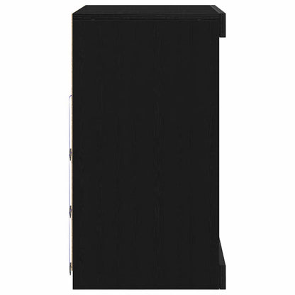 Madia LED Rovere Nero 60,5 x 37 x 67 cm Legno multistrato