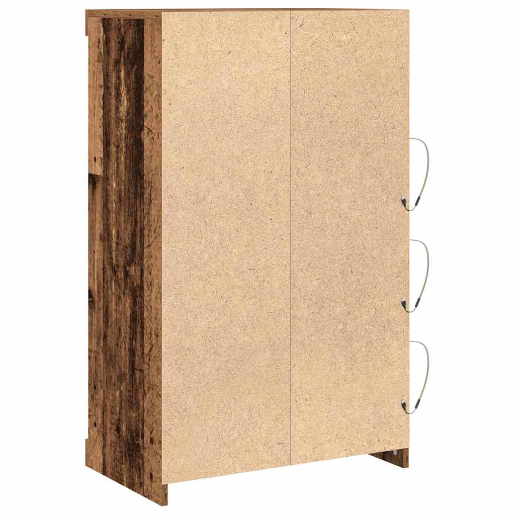 Madia LED Legno vecchio 60,5 x 37 x 100 cm Legno multistrato