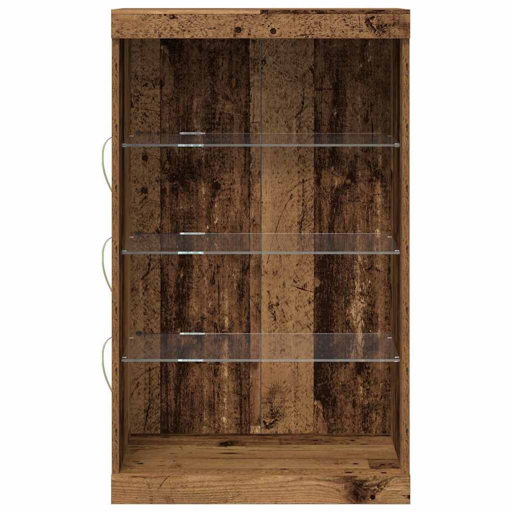 Madia LED Legno vecchio 60,5 x 37 x 100 cm Legno multistrato