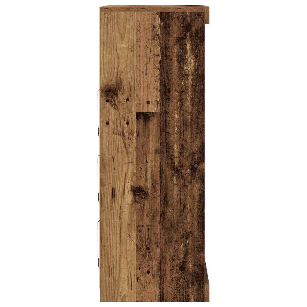 Madia LED Legno vecchio 60,5 x 37 x 100 cm Legno multistrato