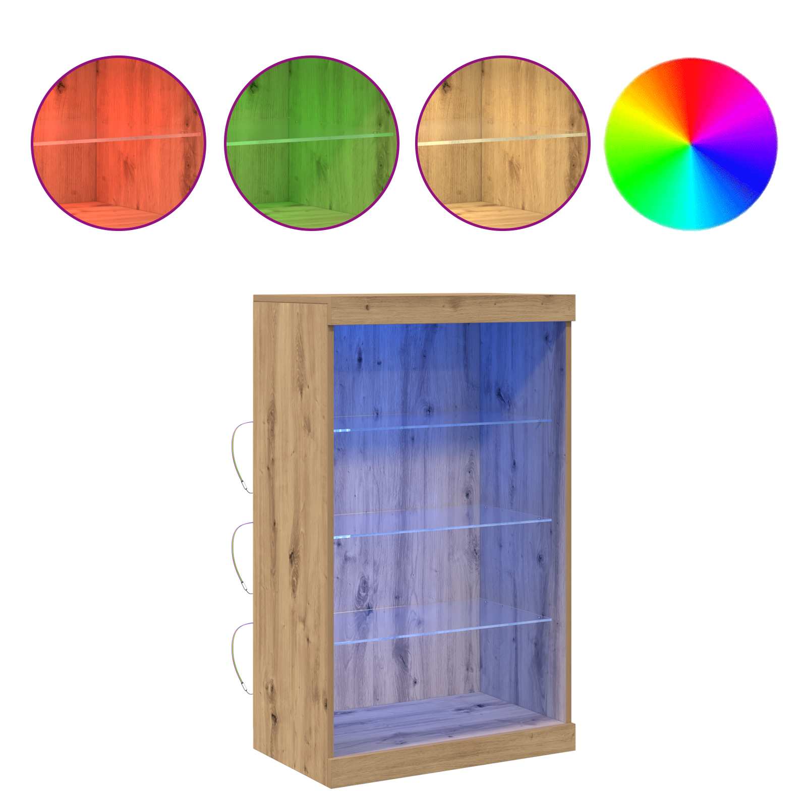 Madia LED Rovere artigianale 60,5 x 37 x 100 cm | homemem39