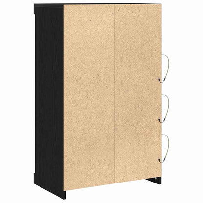 Madia LED Rovere Nero 60,5 x 37 x 100 cm Legno multistrato