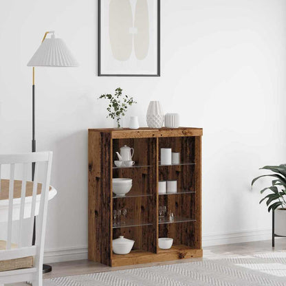 Madia LED Legno antico 81 x 37 x 100 cm Legno ingegnerizzato