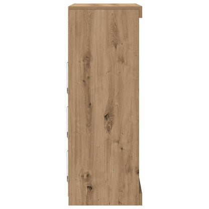Madia LED con strisce LED Rovere Artigianale 81 x 37 x 100 cm | homemem39