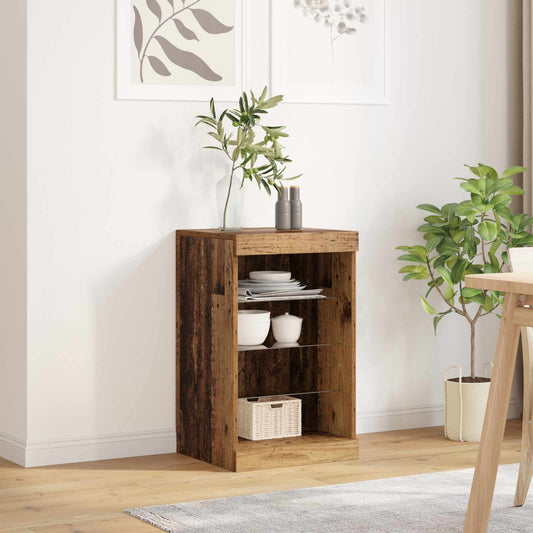 Madia LED Legno vecchio 41 x 37 x 67 cm Legno multistrato