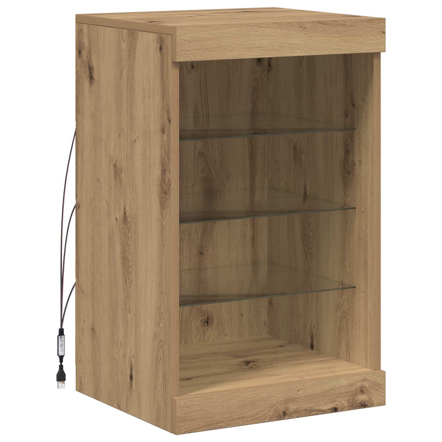 Madia LED Rovere artigianale 41 x 37 x 67 cm Legno multistrato | homemem39