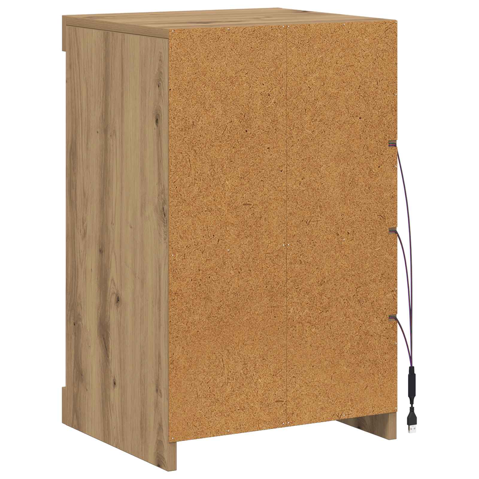 Madia LED Rovere artigianale 41 x 37 x 67 cm Legno multistrato | homemem39