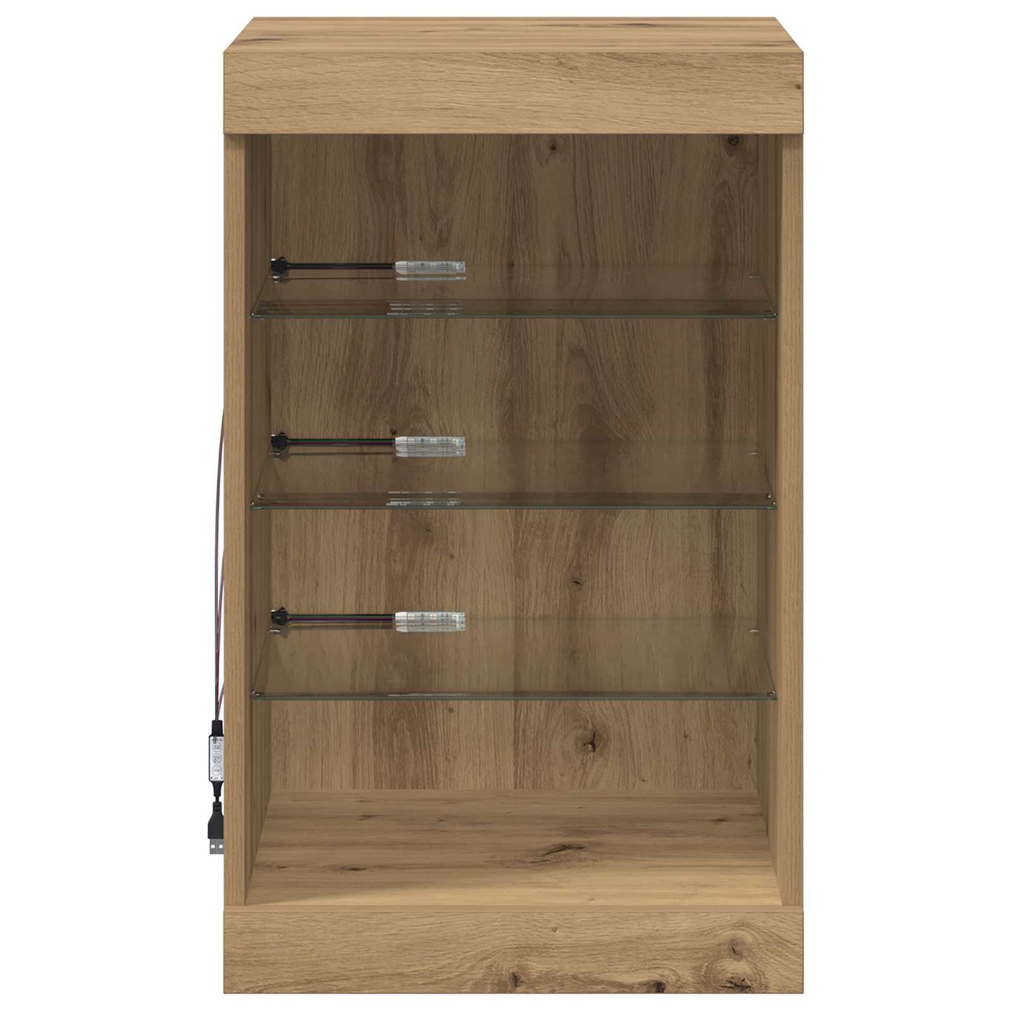 Madia LED Rovere artigianale 41 x 37 x 67 cm Legno multistrato | homemem39