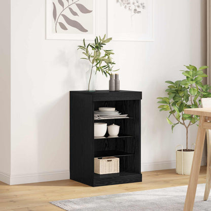 Madia LED Rovere Nero 41 x 37 x 67 cm Legno multistrato | homemem39