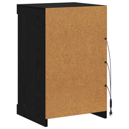 Madia LED Rovere Nero 41 x 37 x 67 cm Legno multistrato | homemem39