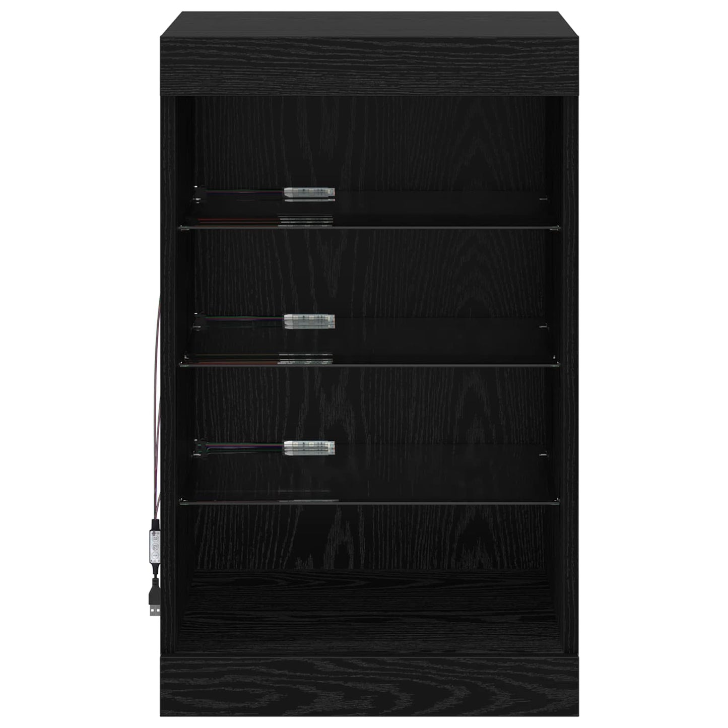 Madia LED Rovere Nero 41 x 37 x 67 cm Legno multistrato