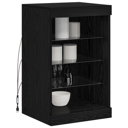 Madia LED Rovere Nero 41 x 37 x 67 cm Legno multistrato | homemem39